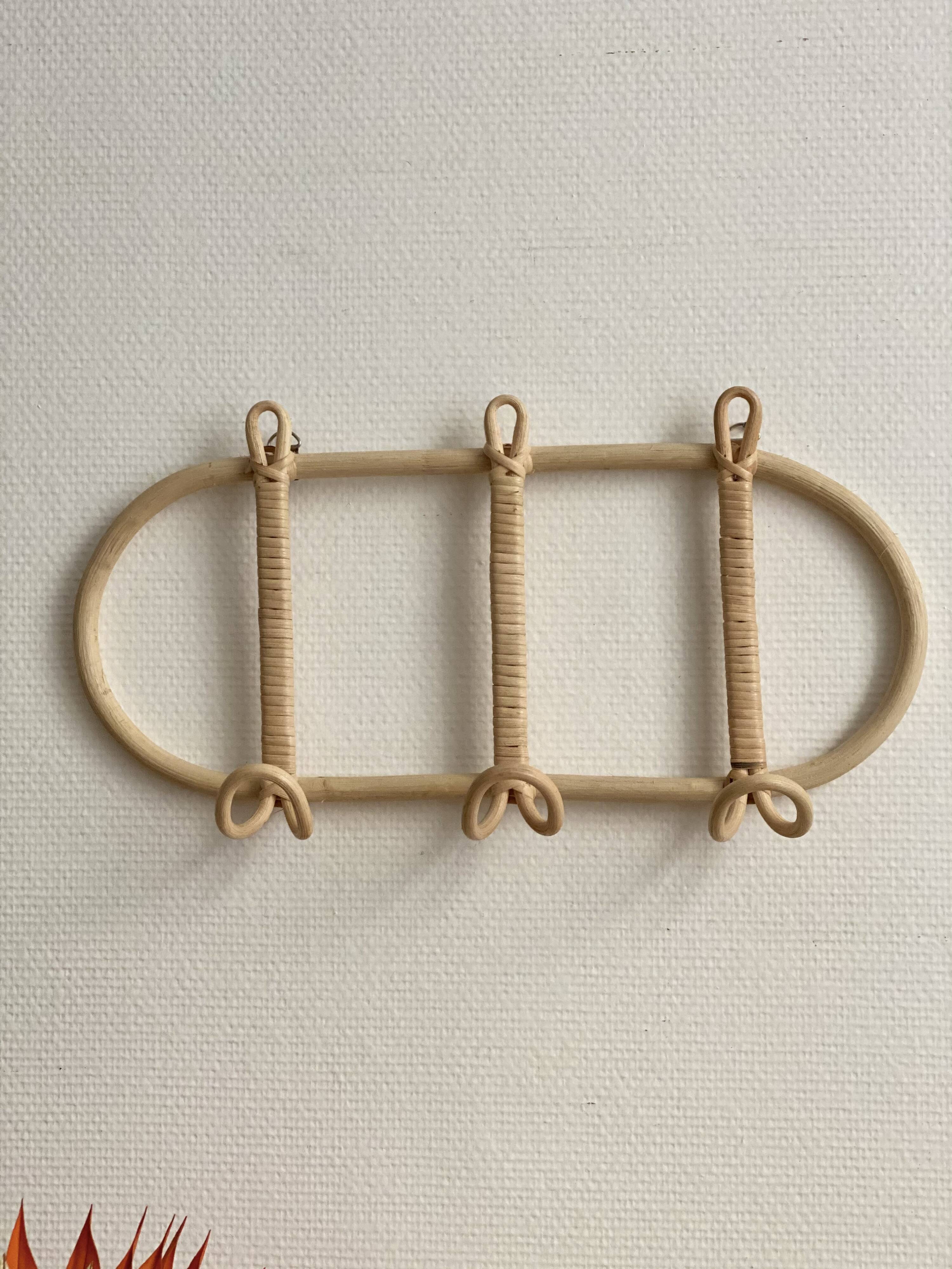 Rattan coatrack