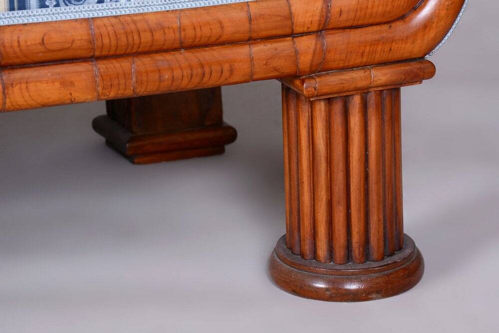Biedermeier Museum Prague Sofa in Cherry Wood, Czech, 1820s