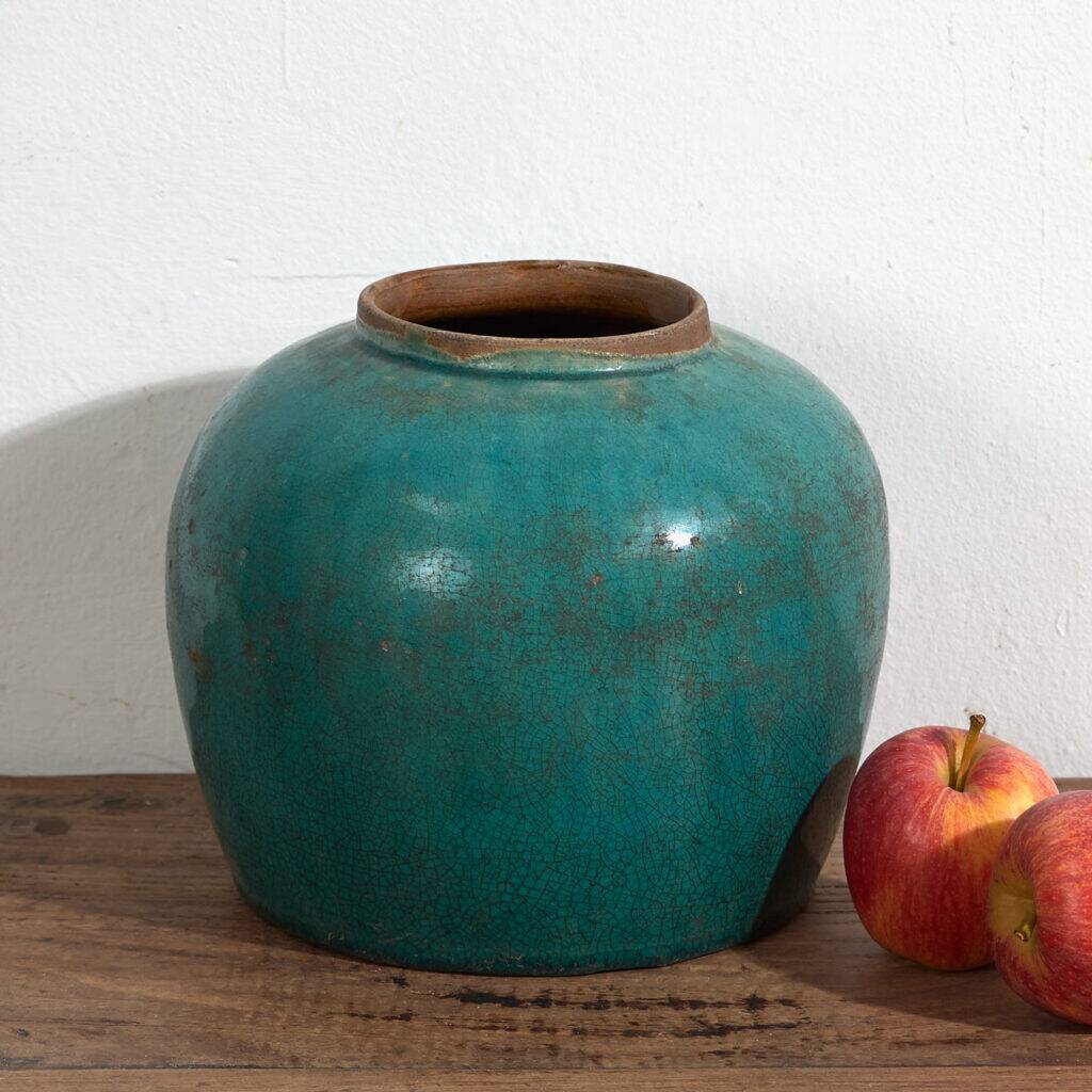 Ancient turquoise green vase (circa 1820) #21