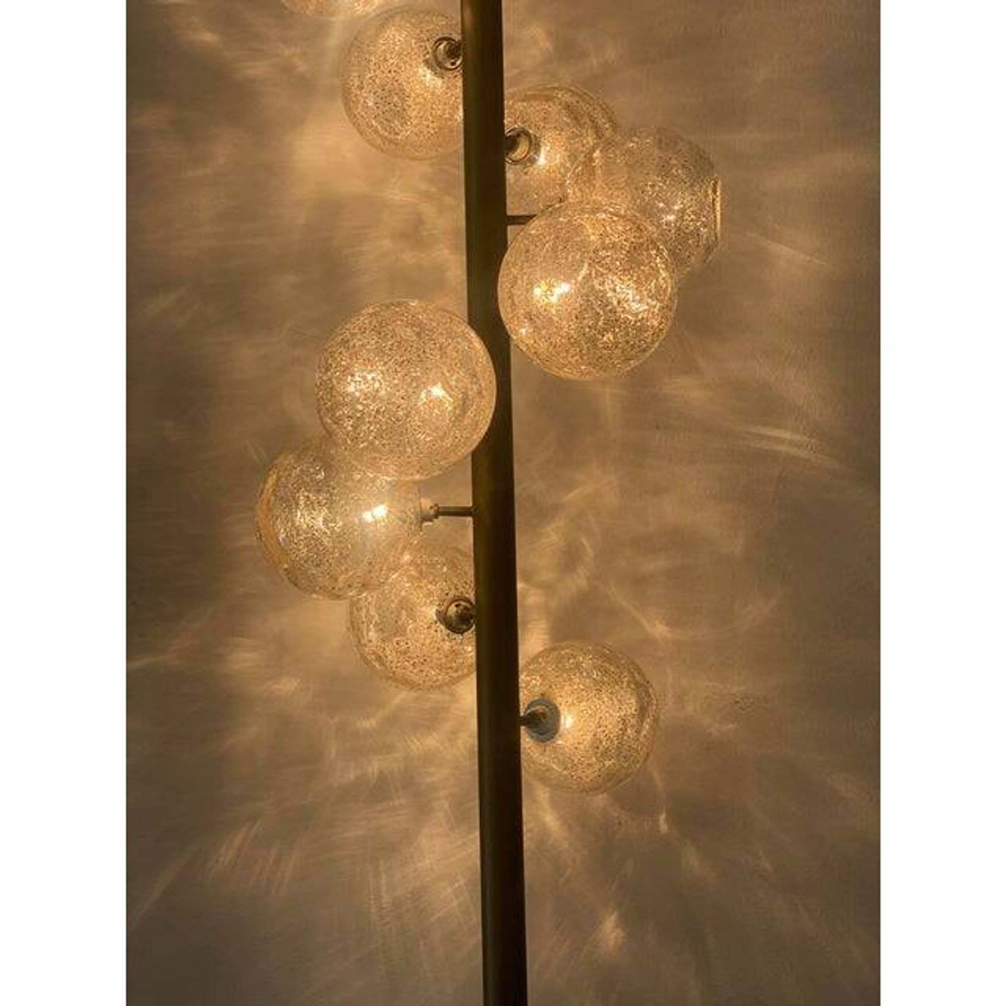 Contemporary Spheres With Gold Murano Glass Burnished Floor Lamp