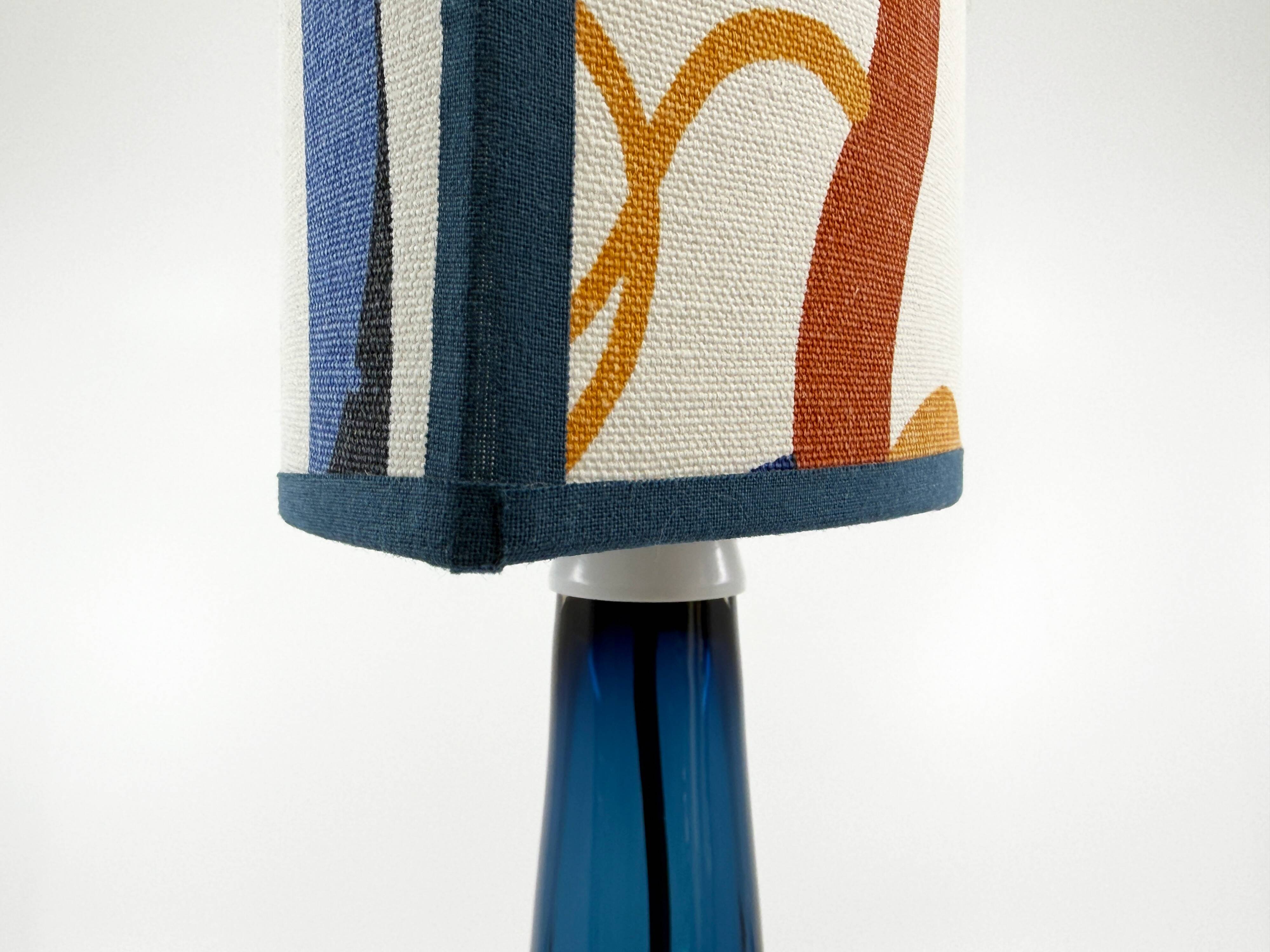 Crystal lamp • Kosta Boda • Sweden • 1960s and custom lampshade