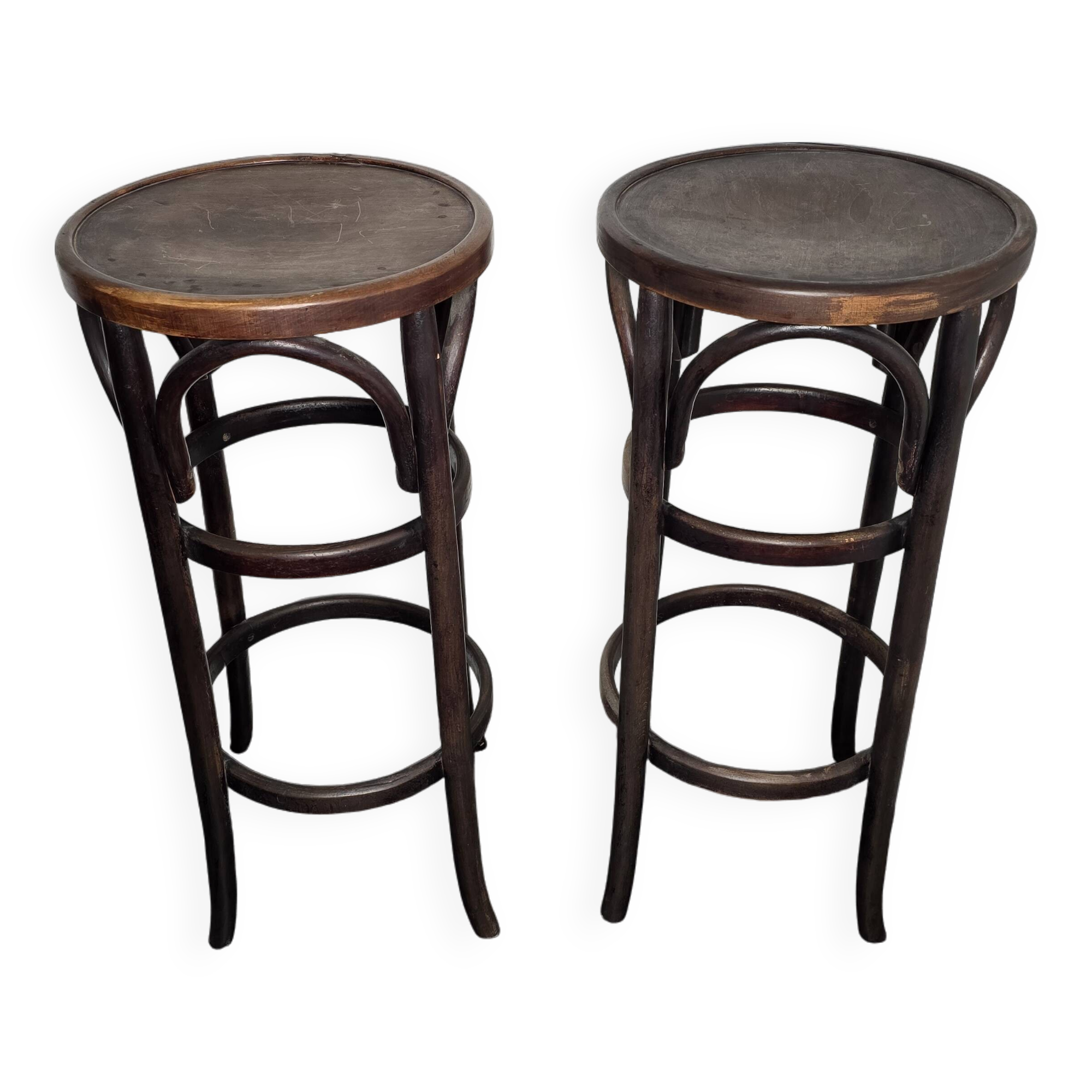 Pair of bentwood bistro stools