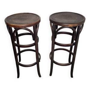 Paire tabourets - bois