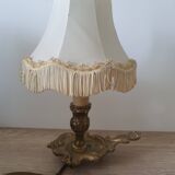 2 bronze bedside lamps