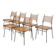 Set of 6 Maple and iron "Shovel" chairs by Paul Mccob