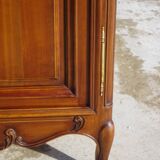 Louis XV style bonnetière in solid cherry wood