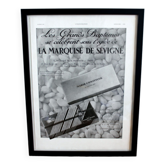 Marquise de Sévigné chocolate - vintage pub poster 1930
