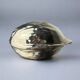 Silver plated walnut jewellery box, Italy, 1970s