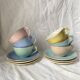 Mugs Moulin des Loups pastel colour 1960s