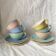 Mugs Moulin des Loups pastel colour 1960s