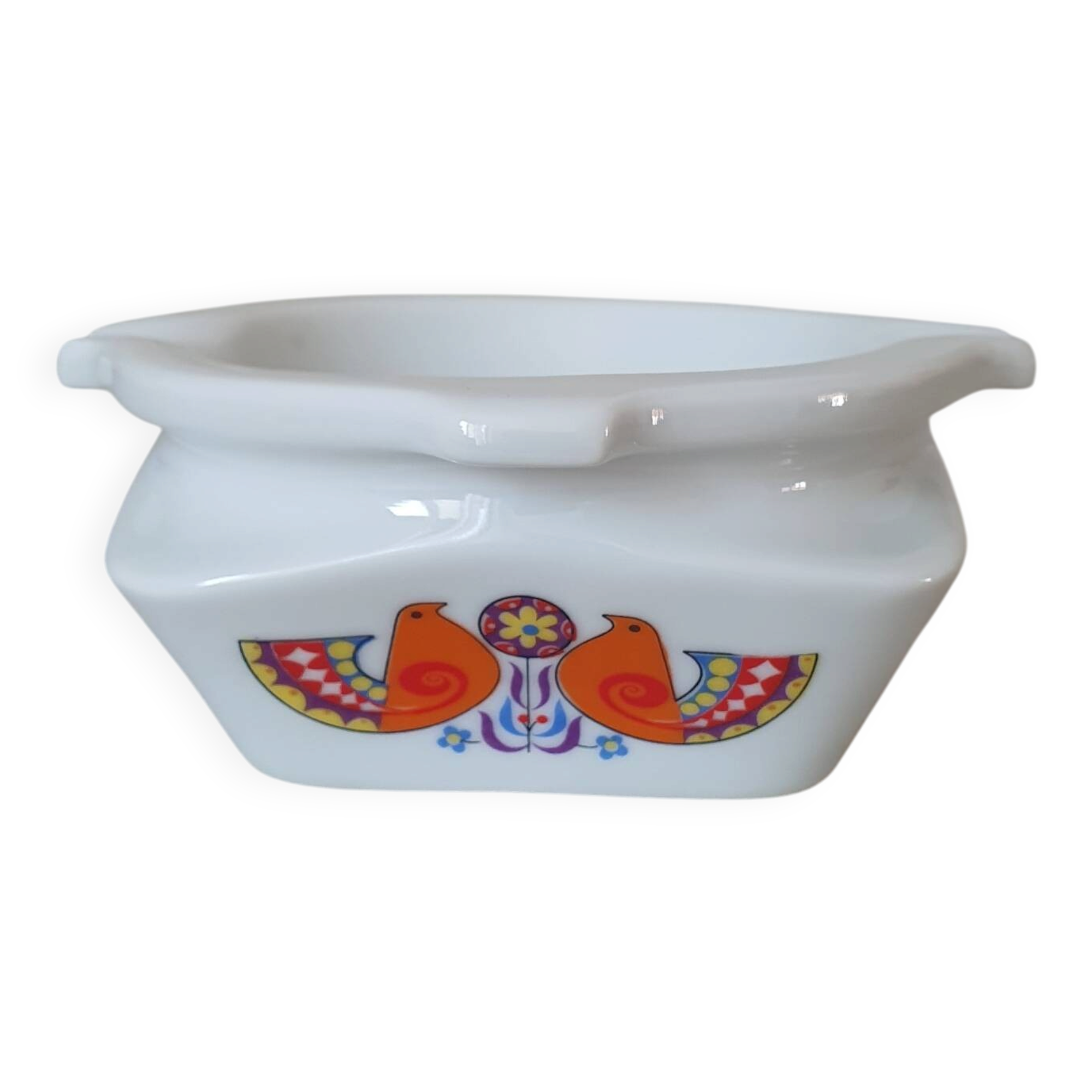 Ceramic ashtray with bird design