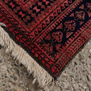 Vintage Persian Baluch prayer rug in wool from the 1950s.