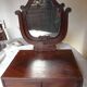 Coiffeuse de table avec miroir Napoléon III placage accajou