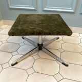 Ottoman vintage chrome and carpet