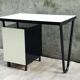 Modernist desk in metal and wood, 1950 s