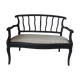 Old bench slate gray waxed finish, seat composed of a cake