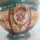 Vintage covered pot with boat décor