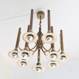 Brass trumpet chandelier, 1970s