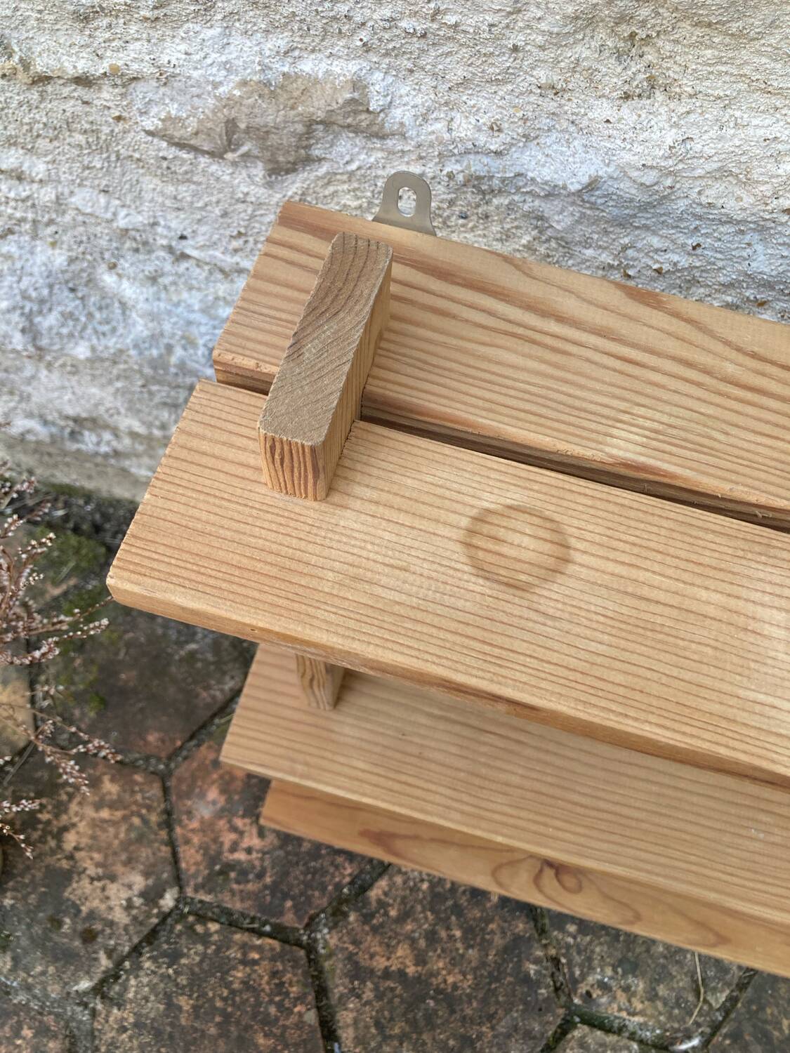 Vintage pine wall shelf