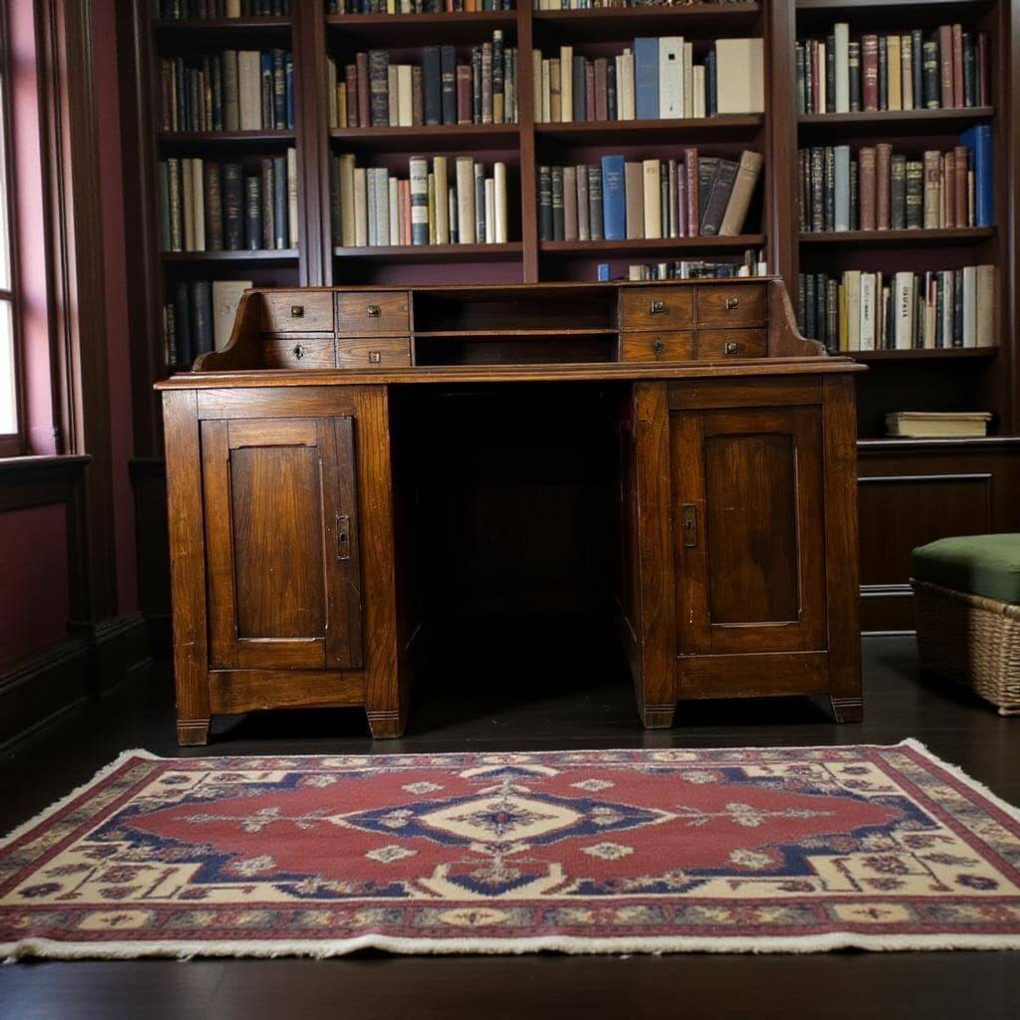 Bureau en bois vintage / table d'écriture