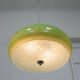 Italian mid-century green glass pendant lamp