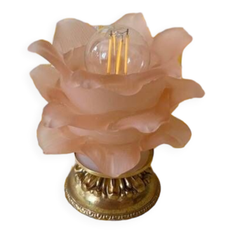 Table lamp with glass paste tulip