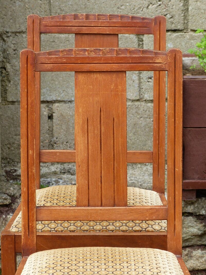 Set of 6 chairs of the elf indislocables brand 50s