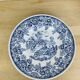 6 assiettes plates terre de fer bleues vintage