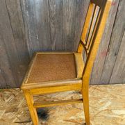 Set of 4 Antique Bistrot Chairs in Baumann Style Wood from the 60s