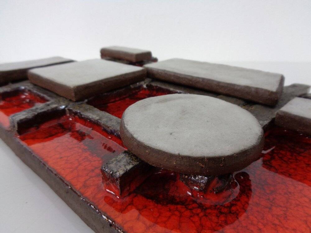 Brutalist ceramic wall panel from Krösselbach, Germany, 1960s