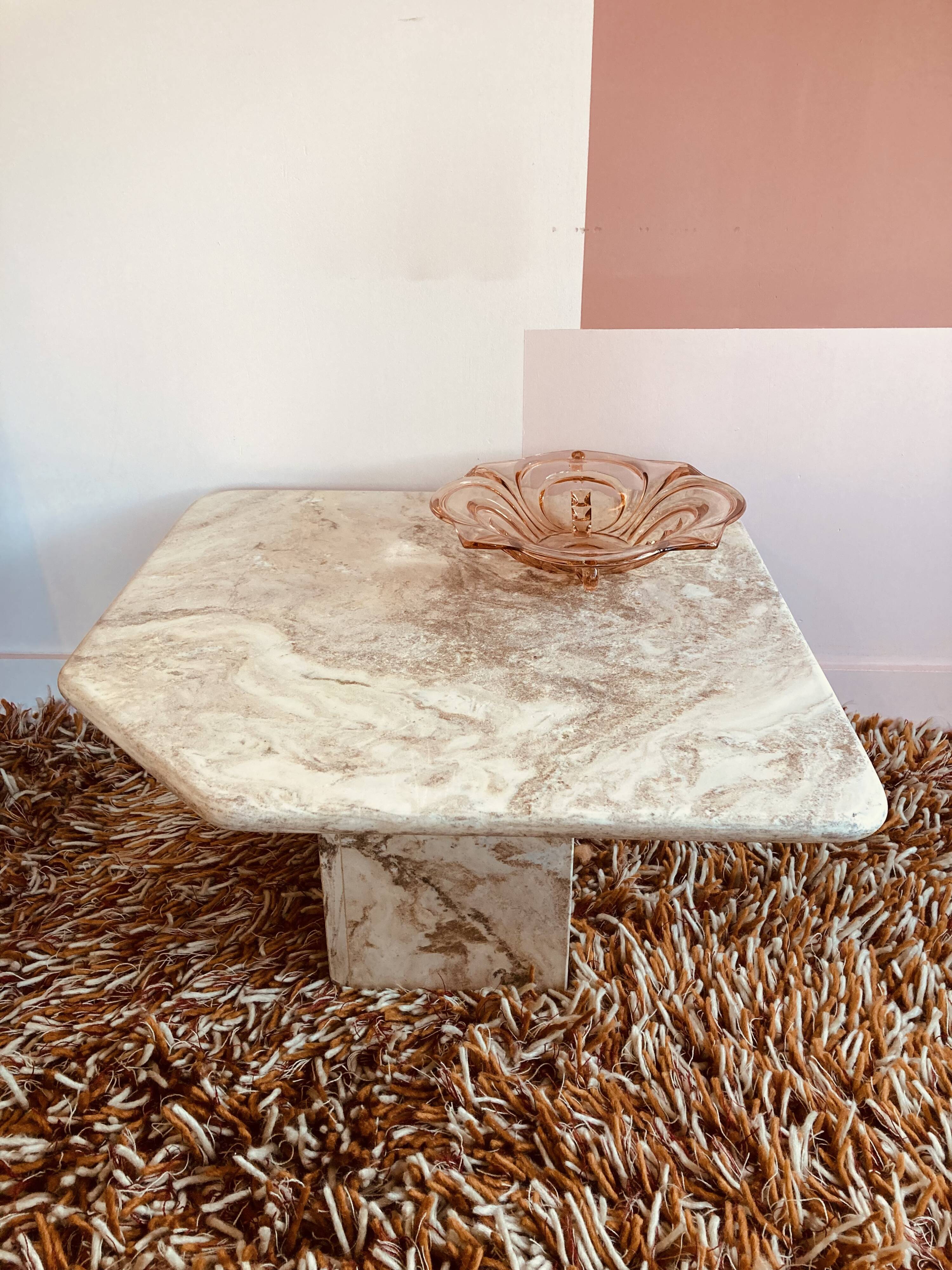 Vintage marble coffee/side table 1970s