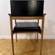 Mid-Century faux leather and wood armchair