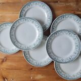 Set of 7 Terre de fer plates
