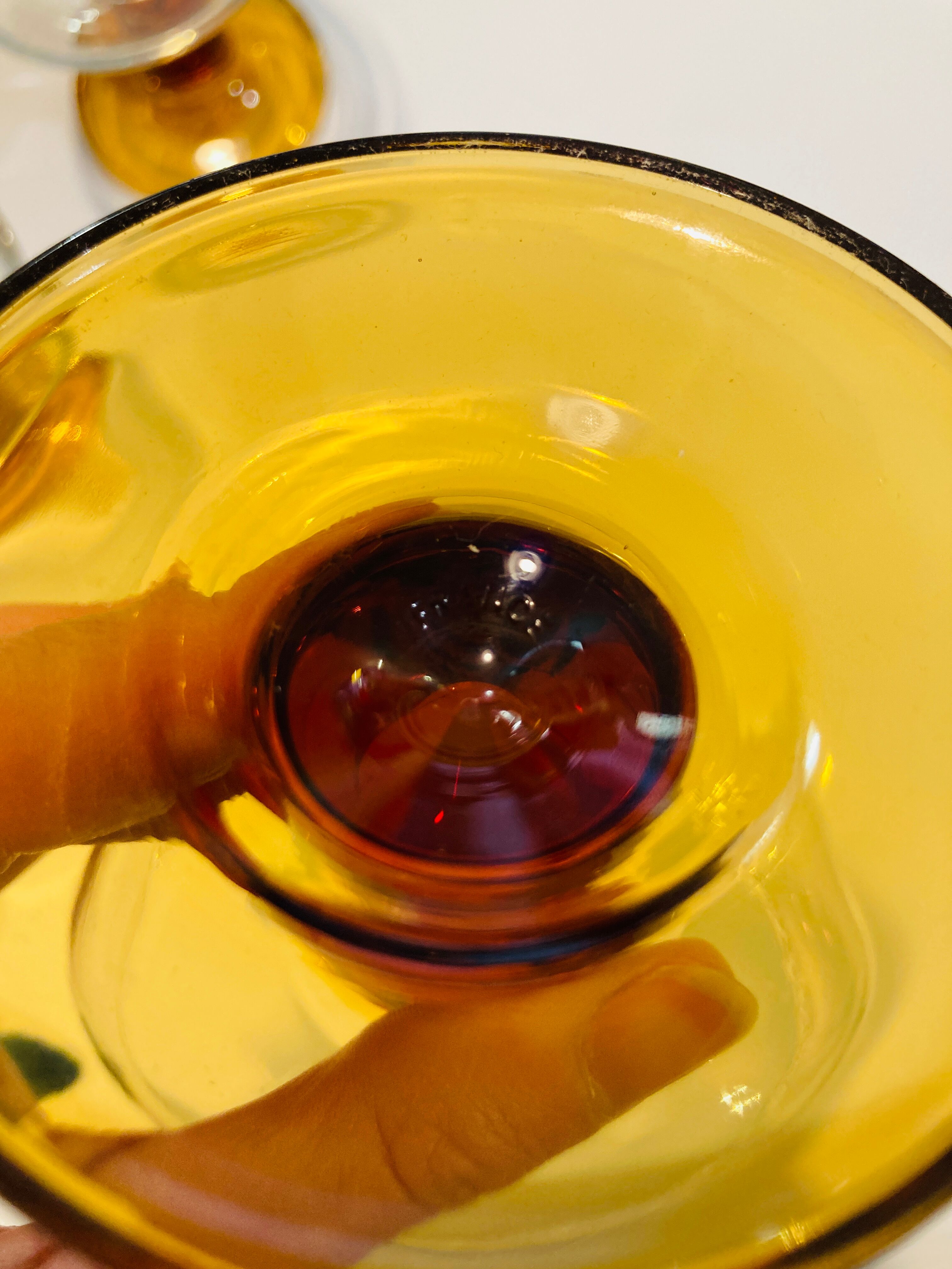 4 camel foot glasses from the 70s