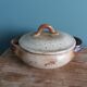 Vegetable tureen in Puisaye sandstone signed Jean-Pierre Prud'homme