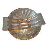 Salad bowl, orange glass, vintage