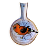 Plat Années 60 Oiseau Céramique Monique Kurt Brunner Vence