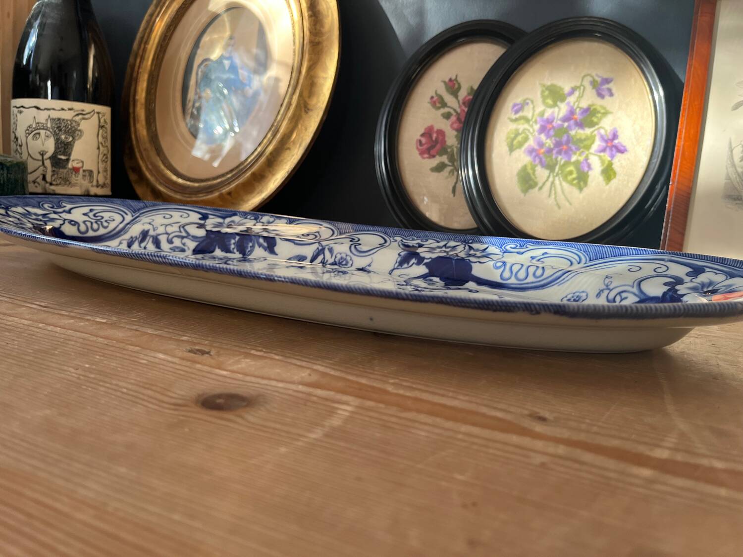 Ancien plat à poisson Creil et Montereau