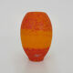 Ovoid Art Nouveau vase with annular neck VAL orange glass paste, Daum Nancy