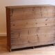 Large storage unit with compartments in waxed pine, early 20th century.