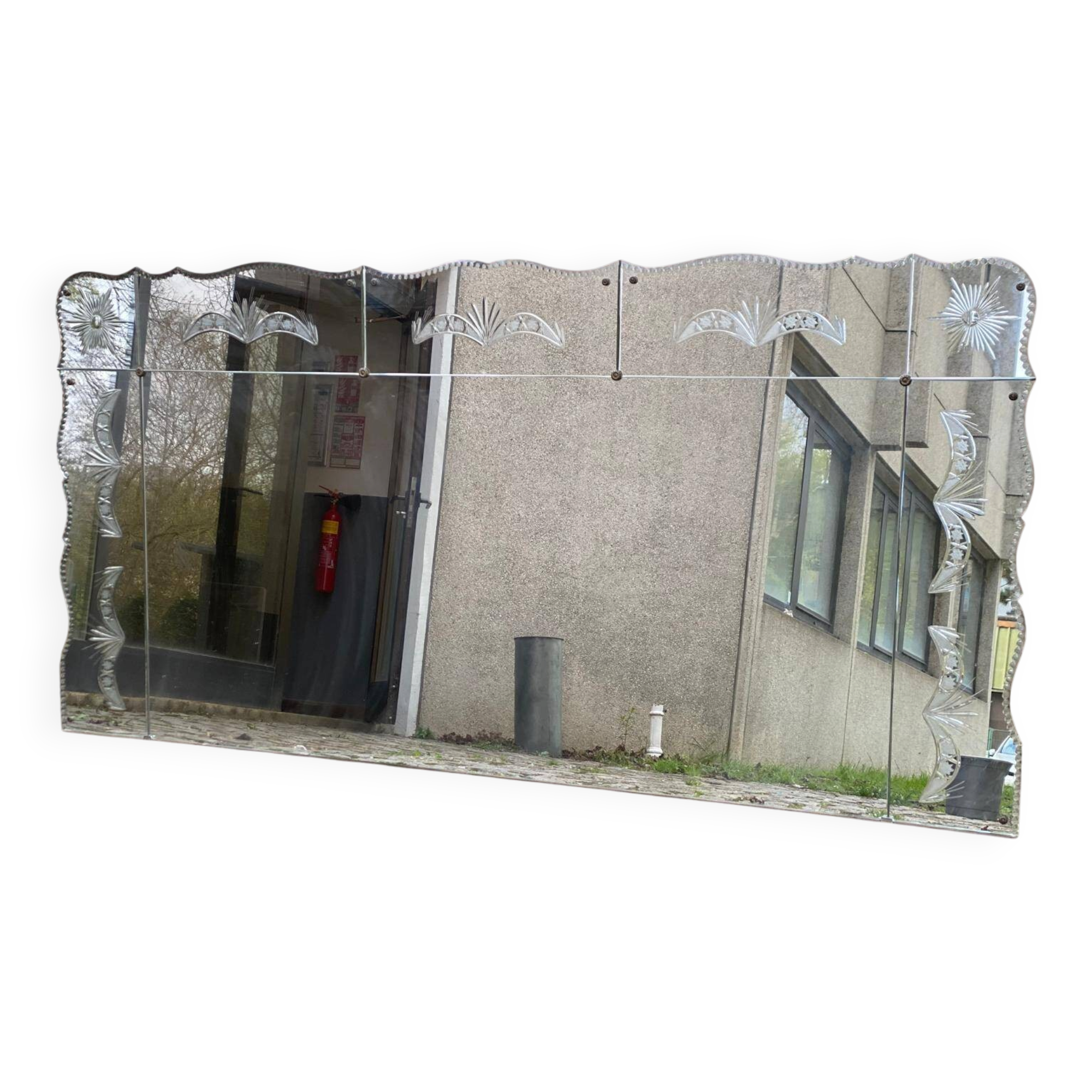 Louis XV sculpted bistro brasserie mirror 1960 200x100cm