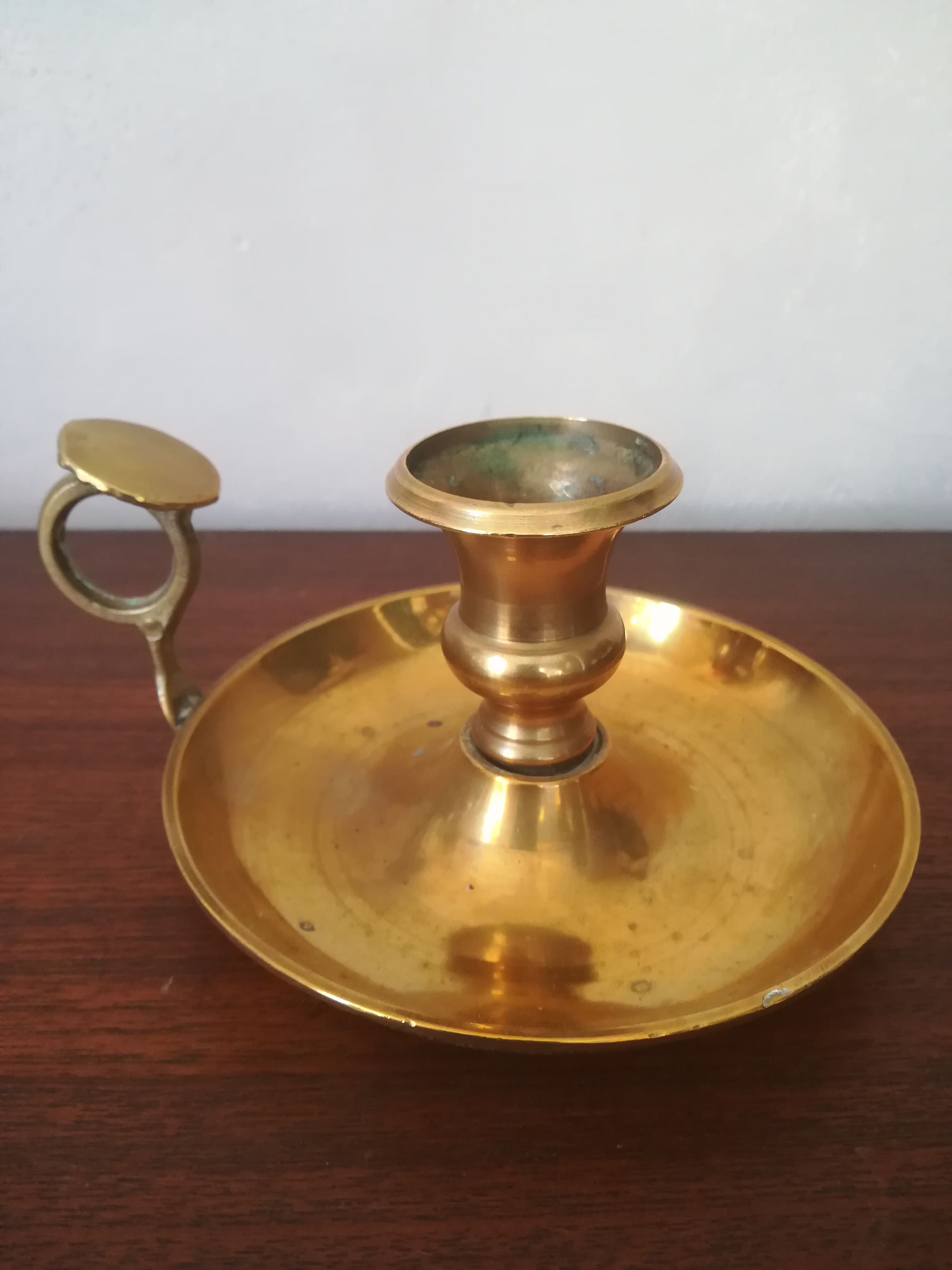 Brass cellar rat candlestick