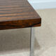 Vintage coffee table in rosewood and chrome steel – 1970s