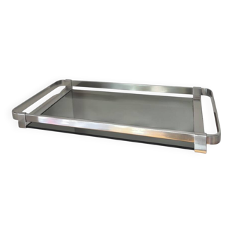 Smoked glass plateau MB Italy 1970