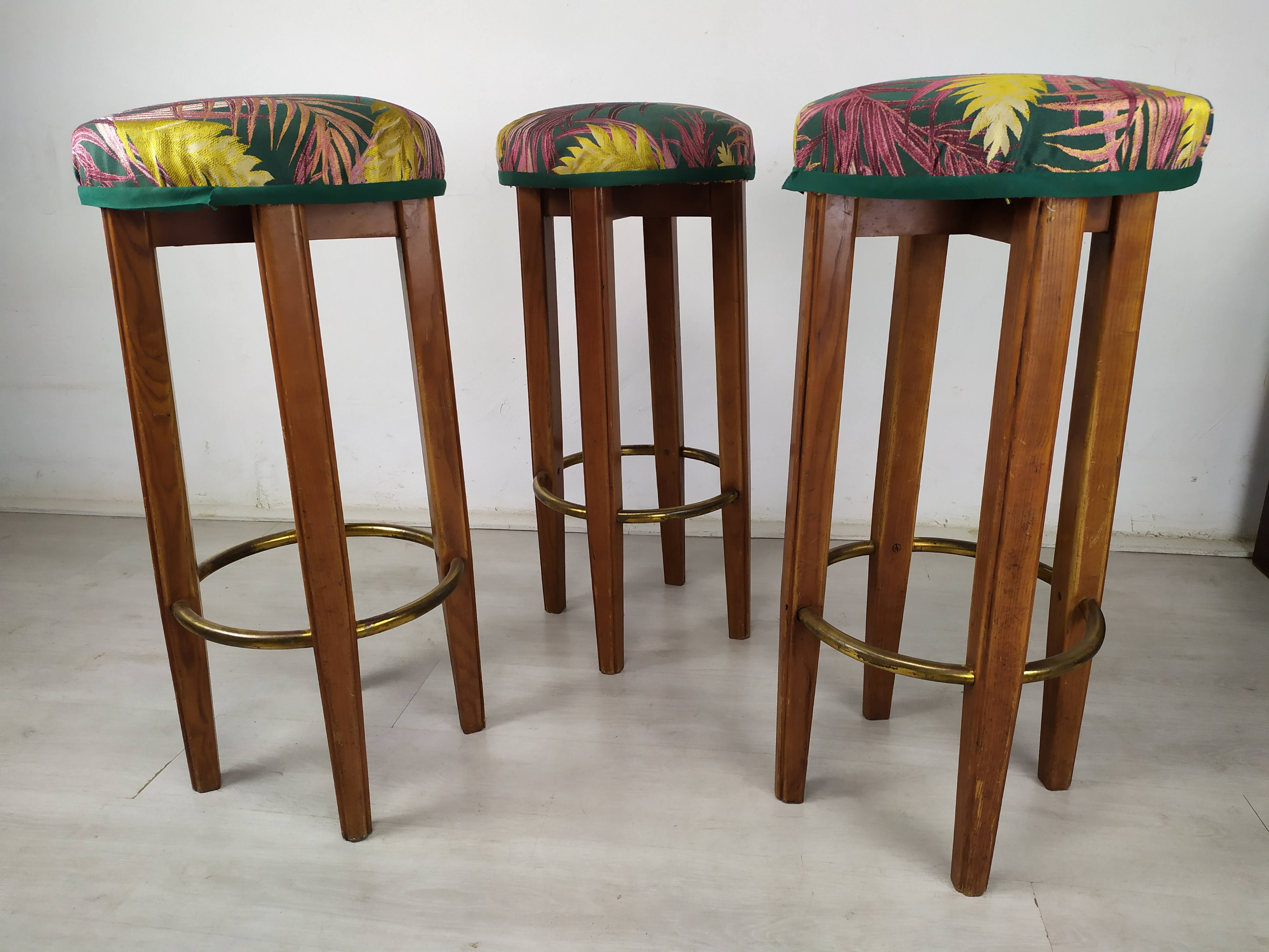 3 art deco bar stools