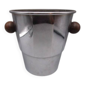 Antique Art Deco champagne bucket in chromed metal