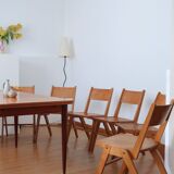 Set of 12 Scandinavian chairs compass feet