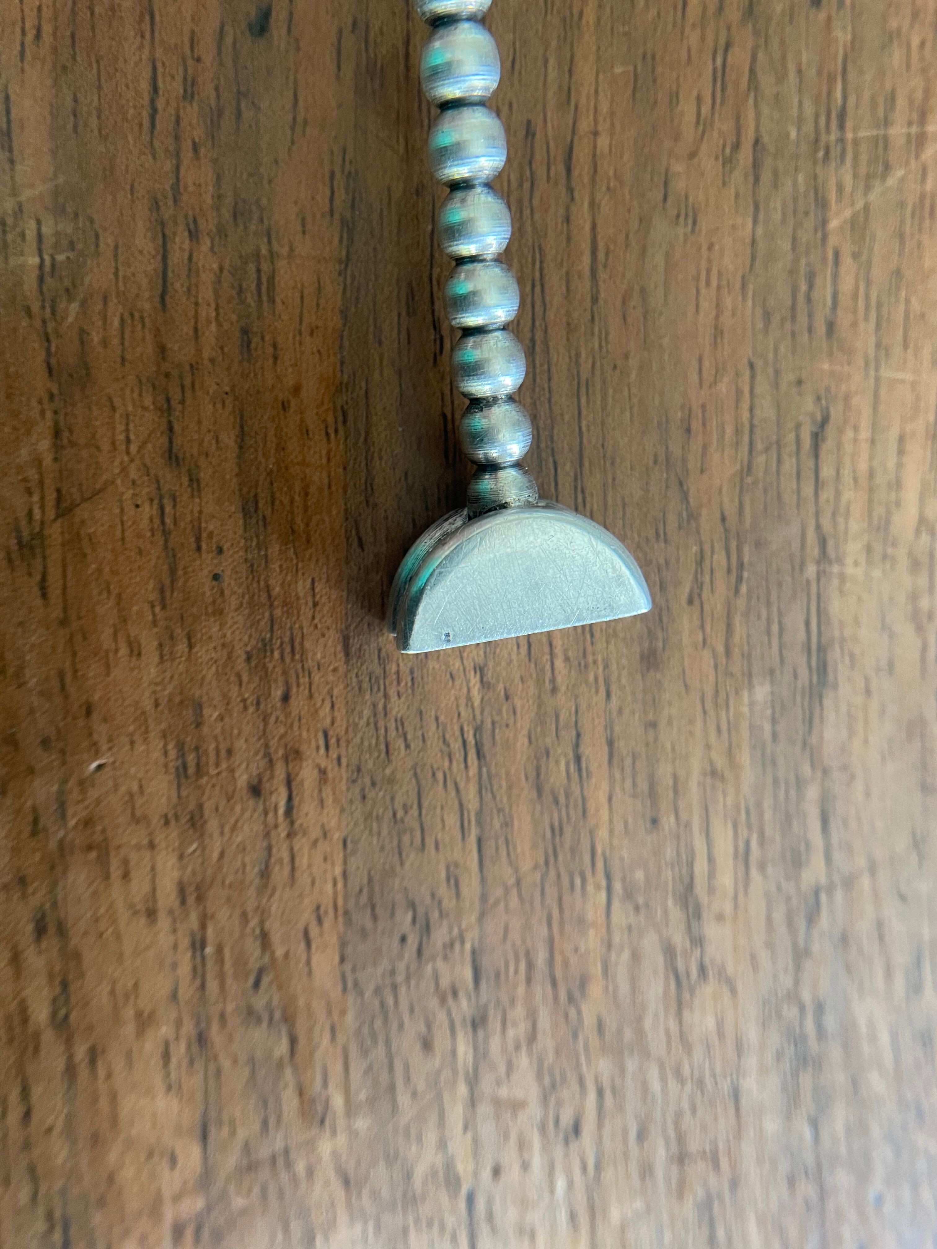 Silver metal spoon Vintage Art Deco