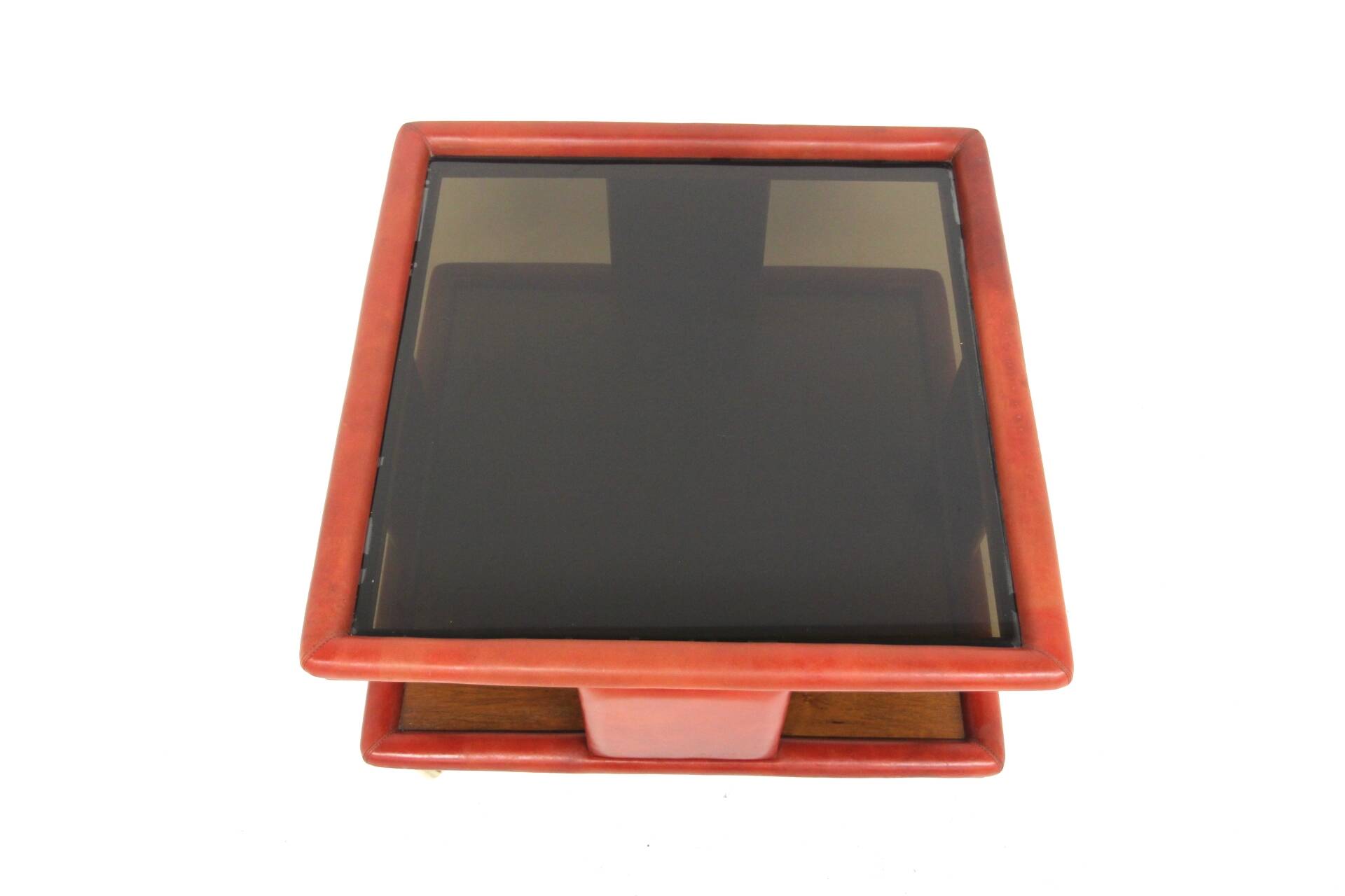 Leather coffee table, Italy, 1970