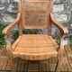 Barber's armchair in wood cannage and straw 1900